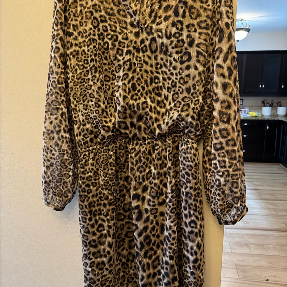 White House Black Market Animal Print Dress